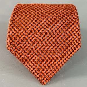 TOM FORD One  Black Brick Checkered Silk Tie